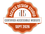 Certified Accessibility Website badge from Access Design Studio for September 2026 